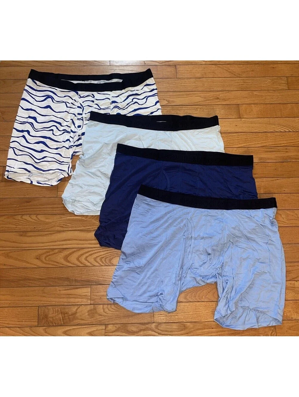 BAMBOO COOL Boxer Briefs 4-Pack Bamboo Soft Lightweight Underwear Trunks XXXL